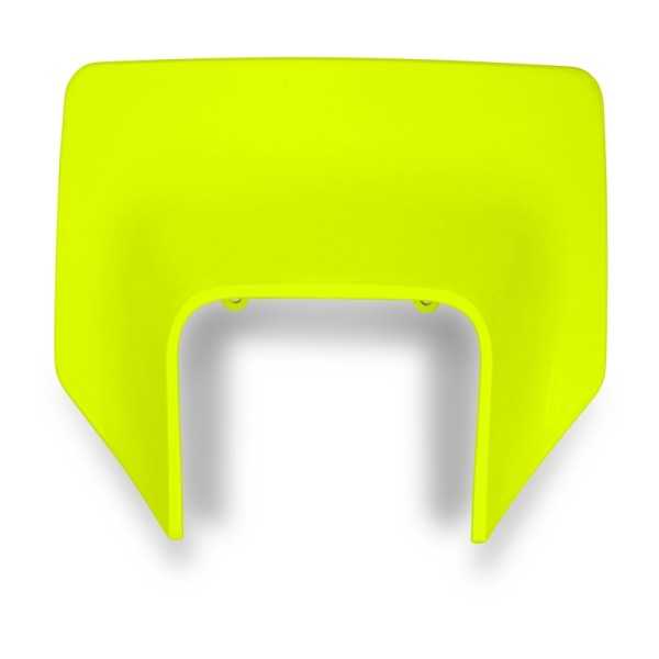 Plaque numéro frontale UFO Husqvarna jaune fluo