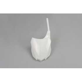 Plaque numéro frontale UFO blanc Kawasaki KX250F/450F