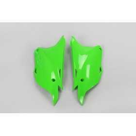 Plaques latérales UFO vert Kawasaki KX85