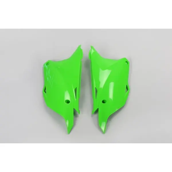 Plaques latérales UFO vert Kawasaki KX85