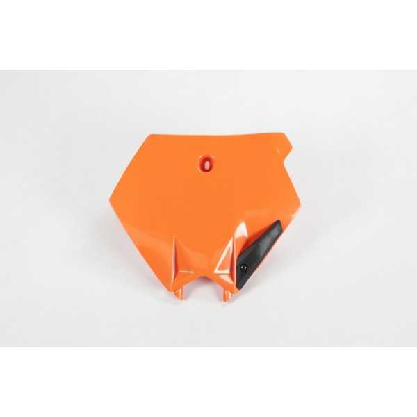 Plaque numéro frontale UFO orange KTM