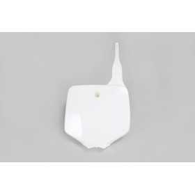 Plaque numéro frontale UFO blanc Kawasaki