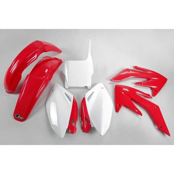 Kit plastique UFO couleur origine rouge/blanc Honda CRF250R
