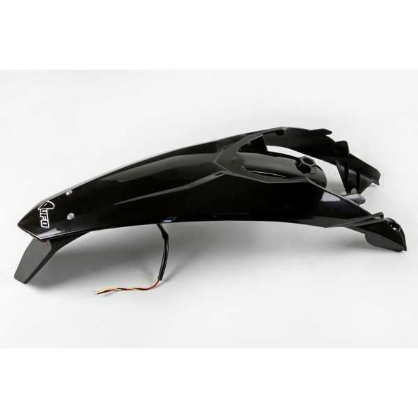 Garde-boue arrière + support de plaque avec feu UFO noir KTM