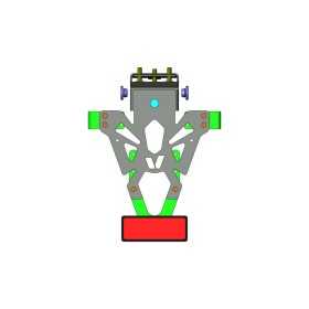 Support de plaque V PARTS noir Honda CB650F