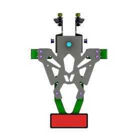 Support de plaque V PARTS noir Kawasaki ER6