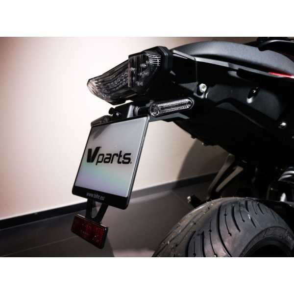 Support de plaque V PARTS noir - Yamaha MT-07 TRACER/MT-09 TRACER