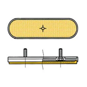 Catadioptre V PARTS ovale 96x27mm orange