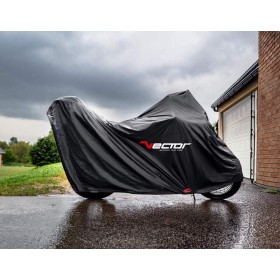 Housse de protection intérieure/extérieure VECTOR H20 pour moto/scooter avec top case et bulle haute - noir - M