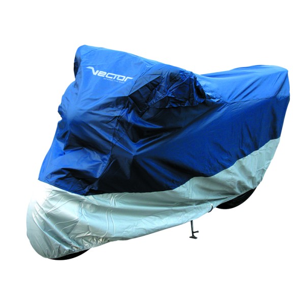 Housse de protection intérieure/extérieure VECTOR pour moto/scooter - bleu/argent - XL
