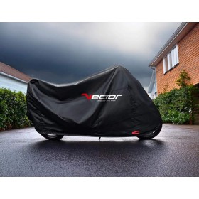 Housse de protection intérieure/extérieure VECTOR H20 pour moto/scooter - noir - S