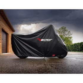 Housse de protection extérieure VECTOR Black Cotton pour moto/scooter - noir - XL