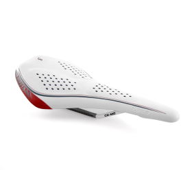 Selle de vélo VELO Miles Rails Cr-Mo. Pour femme. Blanc