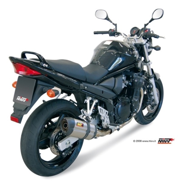 Silencieux MIVV Suono inox/casquette carbone Suzuki GSF650 S/N Bandit