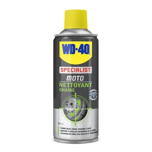 Nettoyant chaîne WD 40 Specialist® Moto - Spray 400 ml