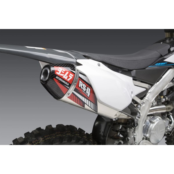 Silencieux YOSHIMURA RS-4 Signature Series aluminium/casquette carbone Yamaha YZ450F