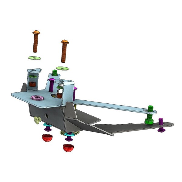 Support de plaque ACCESS DESIGN ''ras de roue'' noir Honda X-ADV