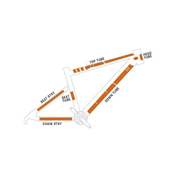 Kit XL protection adhésive pour cadre de vélo ALGIS Opaque - noir