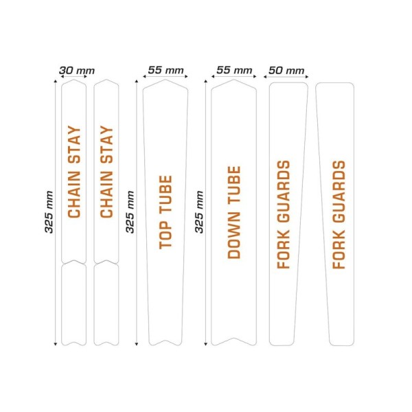 Kit protection adhésive pour cadre de vélo ALGIS Road Line Gloss - blanc