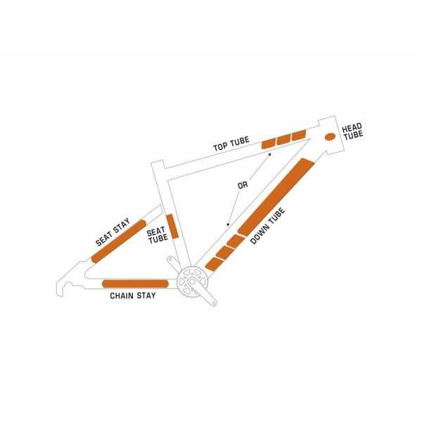 Kit M protection adhésive pour cadre de vélo ALGIS Gloss - noir