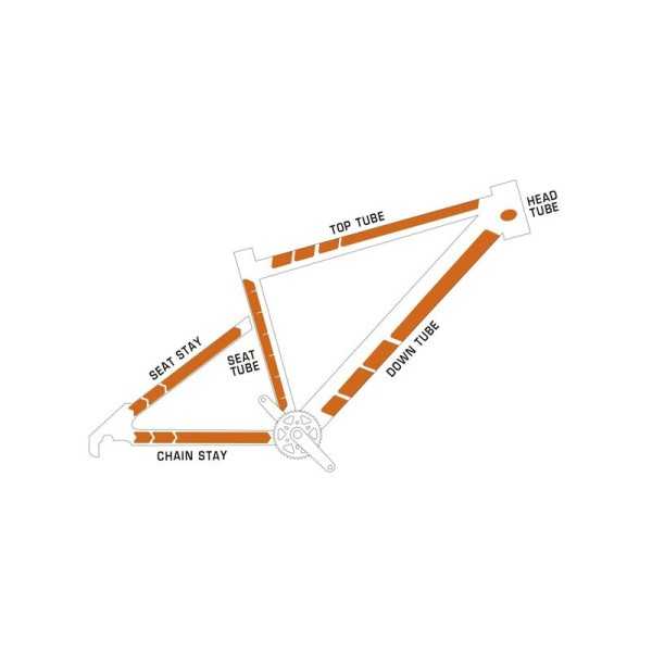 Kit L protection adhésive pour cadre de vélo ALGIS Texture - noir