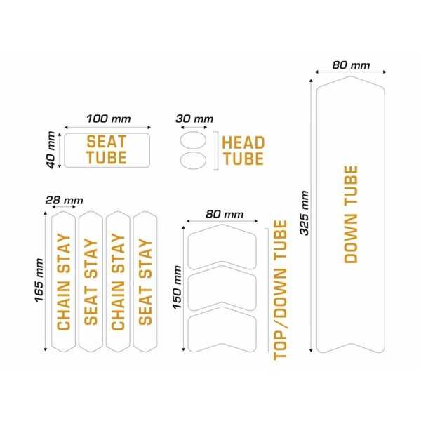 Kit M protection adhésive pour cadre de vélo ALGIS Gloss - transparant
