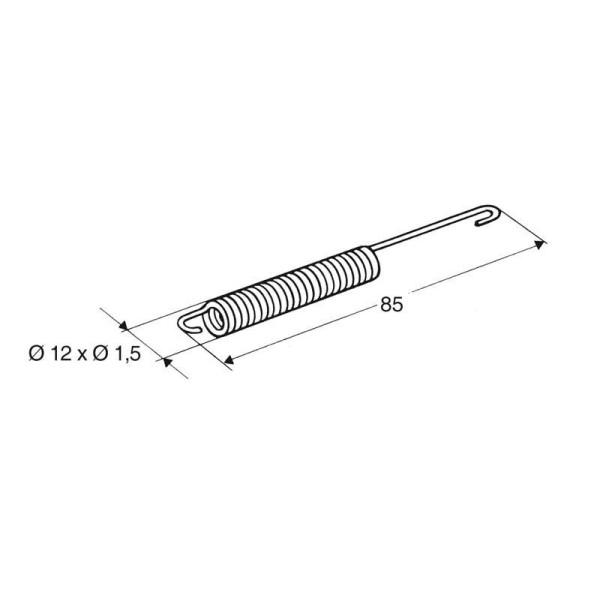 Jeu de 5 ressorts BUZZETTI 87x18,3mm pour béquille centrale 445917