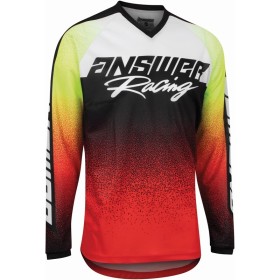 Maillot ANSWER A22 Syncron Prism rouge/jaune fluo taille L