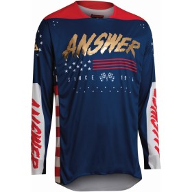 Maillot ANSWER A22 Elite Redzone bleu/rouge/blanc taille L