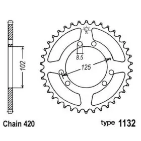 Couronne B1 acier standard - 420
