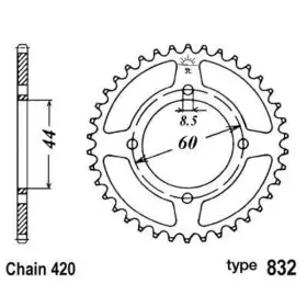 Couronne B1 acier standard - 420