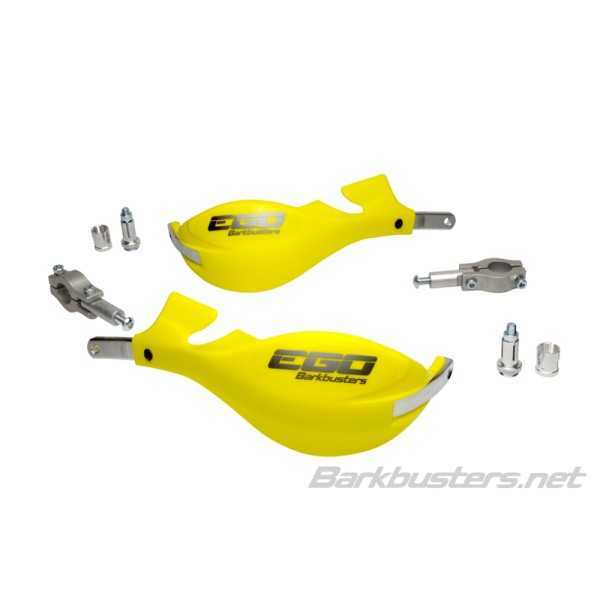 Kit protège-mains BARKBUSTERS Ego montage 2 points embout de guidon droit Ø22mm jaune