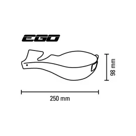 Kit protège-mains BARKBUSTERS Ego montage 2 points embout de guidon droit Ø22mm jaune