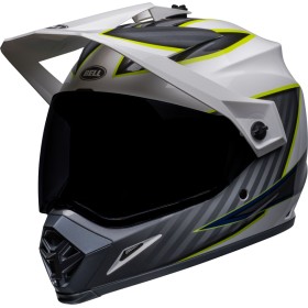 Casque BELL MX-9 Adventure Mips - Dalton Blanc/Jaune Hi-Viz