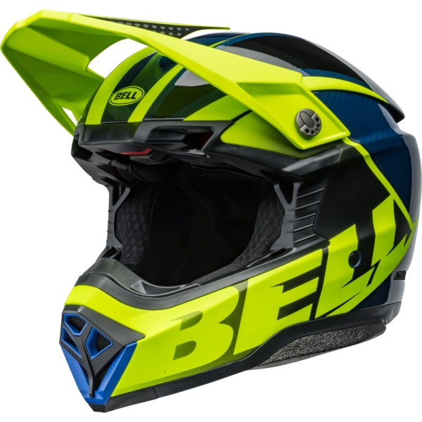 Casque BELL Moto-10 Spherical - Sliced Matte/Gloss Retina/Blue