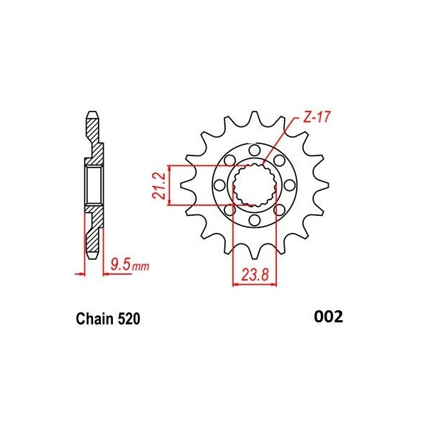 FRONT SPROCKET 520 13T
