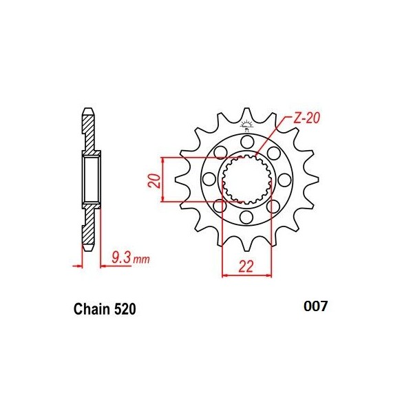 FRONT SPROCKET 520 14T