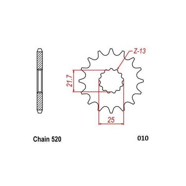 FRONT SPROCKET 520 13T