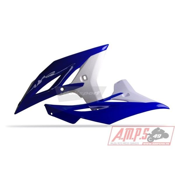 Ouïes de radiateur POLISPORT couleur origine 11-12 bleu/blanc  Yamaha YZ250F/WR450F