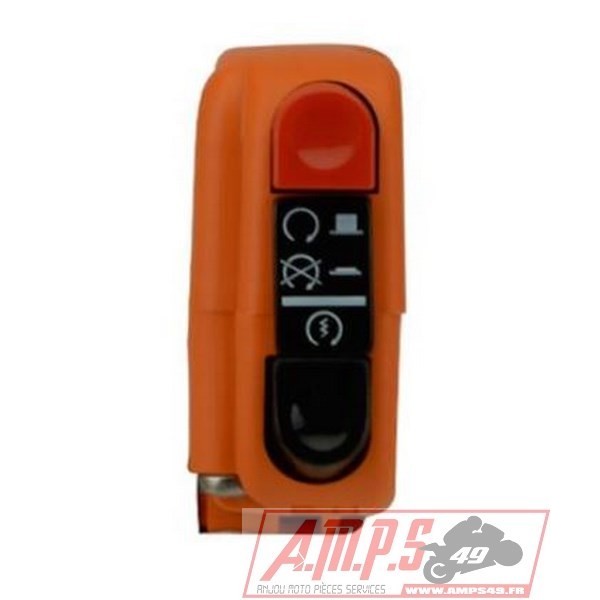 Commodo électrique droit Tommaselli orange avec interrupteur