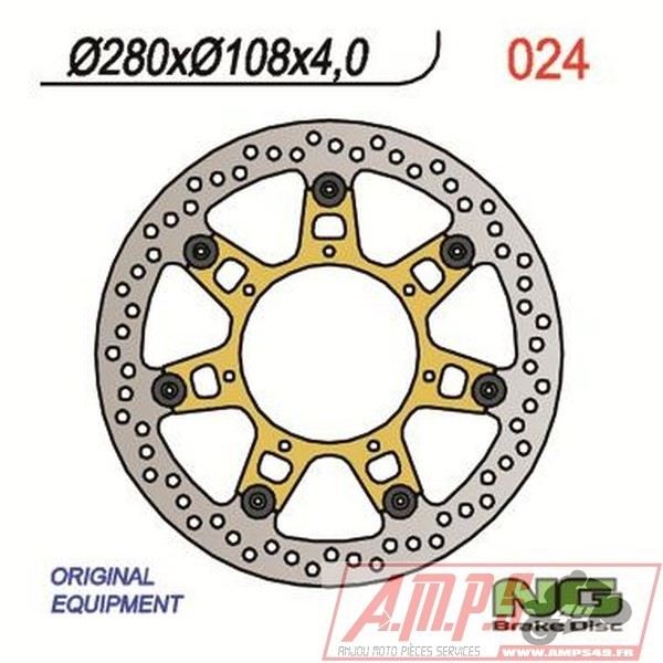 Disque de frein NG BRAKES flottant - 024