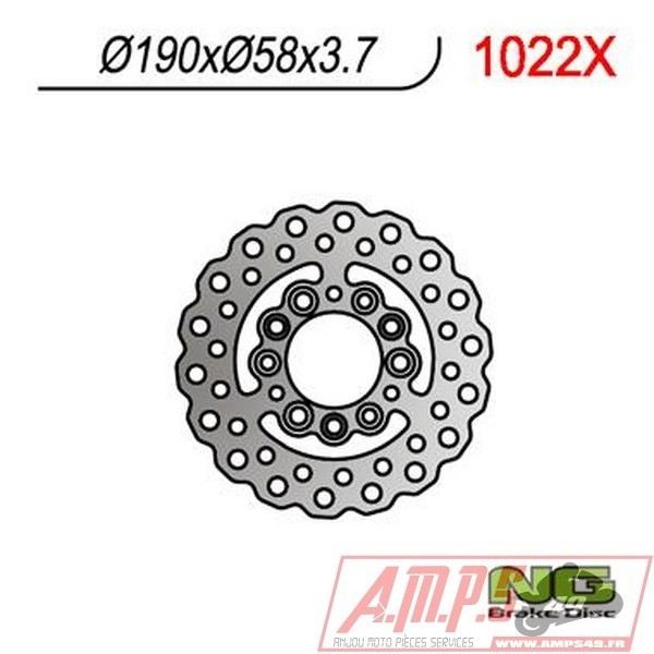 Disque de frein NG BRAKES pétale fixe - 1022X