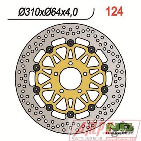 Disque de frein NG BRAKES flottant - 124