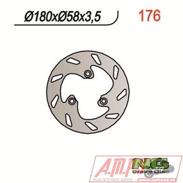 Disque de frein NG BRAKES fixe - 176