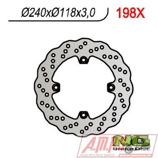 Disque de frein NG BRAKES pétale fixe - 198X