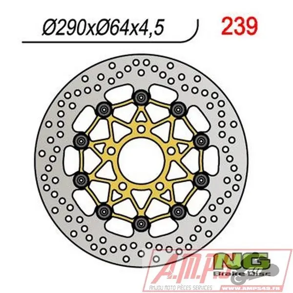 Disque de frein NG BRAKE DISC flottant - 239