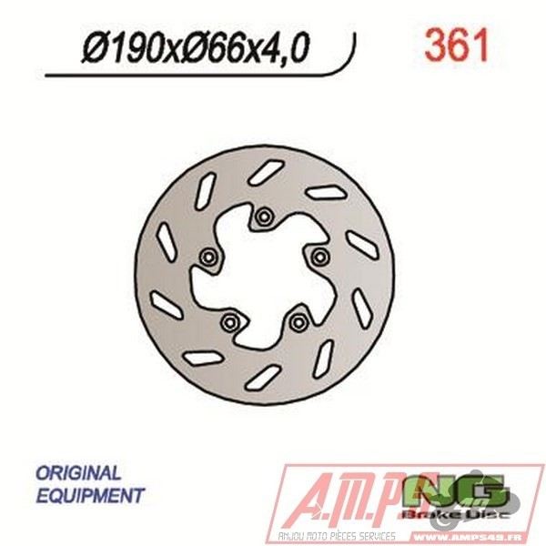 Disque de frein NG BRAKES fixe - 361