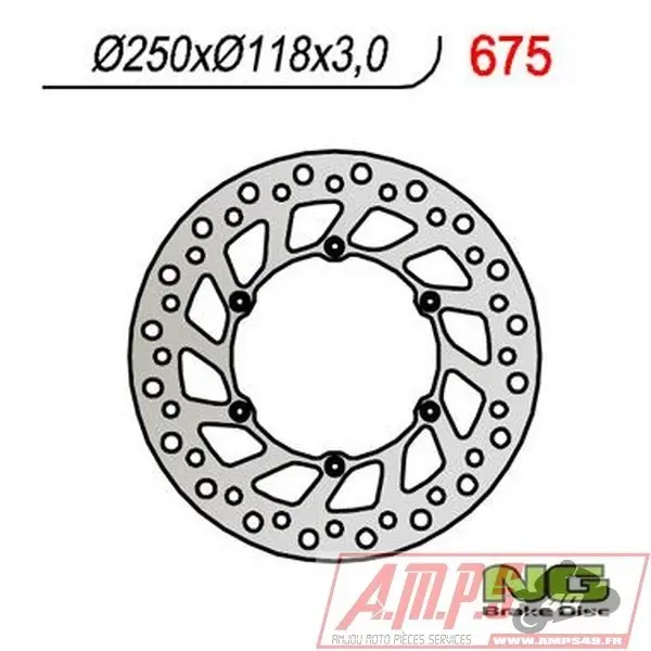 Disque de frein NG BRAKE DISC fixe - 675