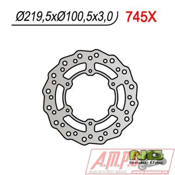 Disque de frein NG BRAKE DISC pétale fixe - 745X