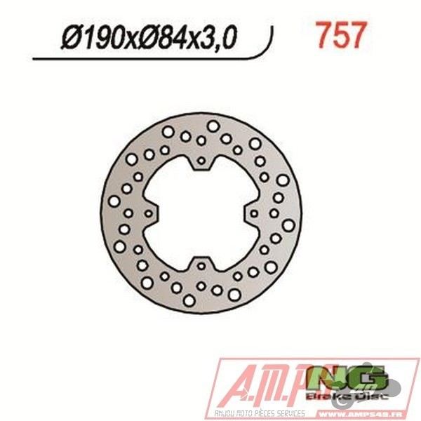 Disque de frein NG BRAKES fixe - 757